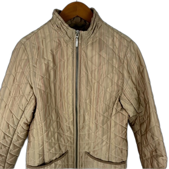 Barbour Muted Stripe Quilted Jacket Size 6 - Picture 4 of 15